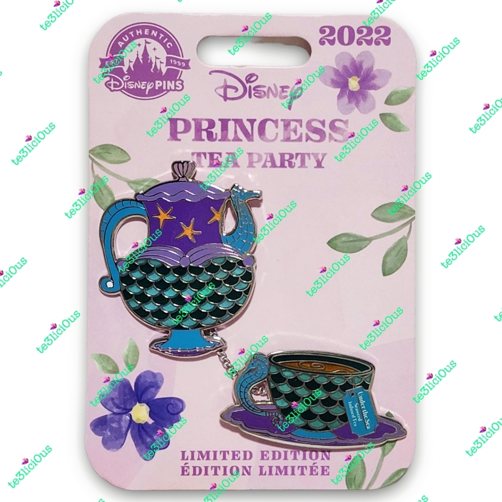 DISNEY PARKS ARIEL PRINCESS TEA PARTY LE PINS